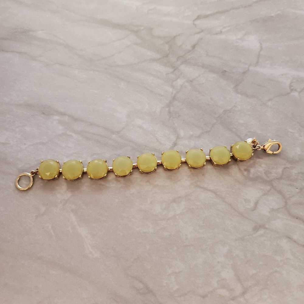 ✨ J.Crew Green Rhinestones Crystals Dot Statement Bracelet ✨